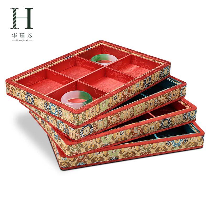 宫廷风珠宝首饰盘手镯手串看货盘文玩玉器蜜蜡收纳盘饰品黄金托盘
