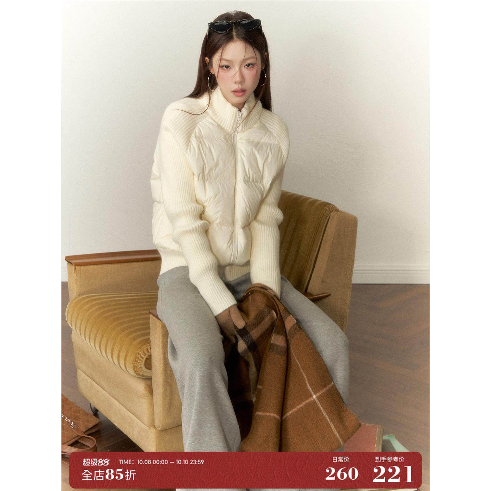 一颗小野莓高领棉服短外套女2025年冬季新款今年爆款加厚棉袄上衣