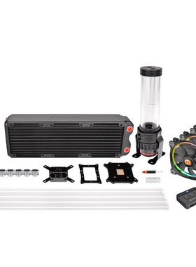 TT分体水冷套装Pacific RL240 D5全铜冷头硬管CPU水冷散热器RL360