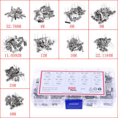 1振0种NXQ420个石英晶直插2脚M6M8M120M24M48M HC-49S无源晶体套