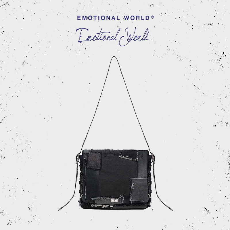 Emotional world2025年春夏新款时尚拼布单肩斜挎通勤