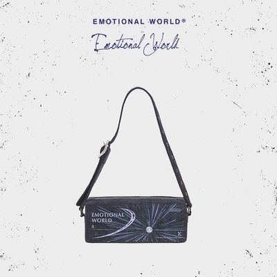 Emotional world2025春夏新款设计师时尚印花单肩手提通勤盒子包