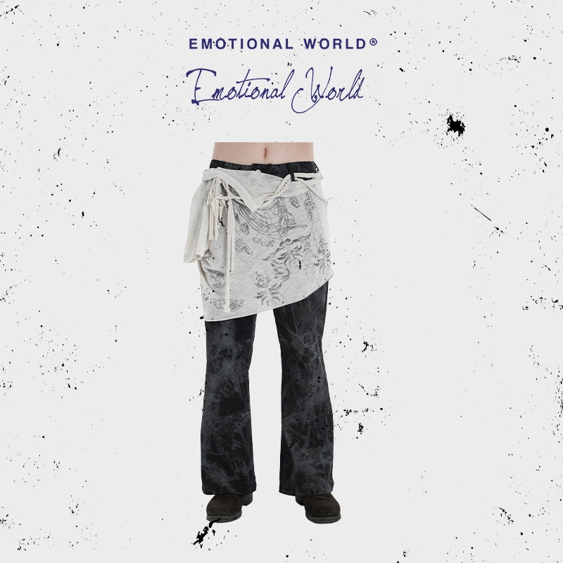 Emotionalworld黑扎染工装裤