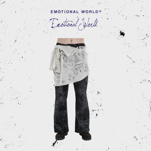 Emotionalworld黑扎染工装裤