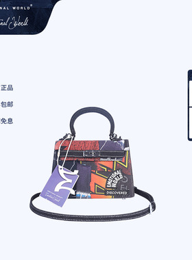 Emotional World X Discovered联名系列印花拼接手提包小众手提包