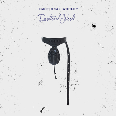 Emotional world明星同款牛皮腰包设计师款单肩斜挎小包中性