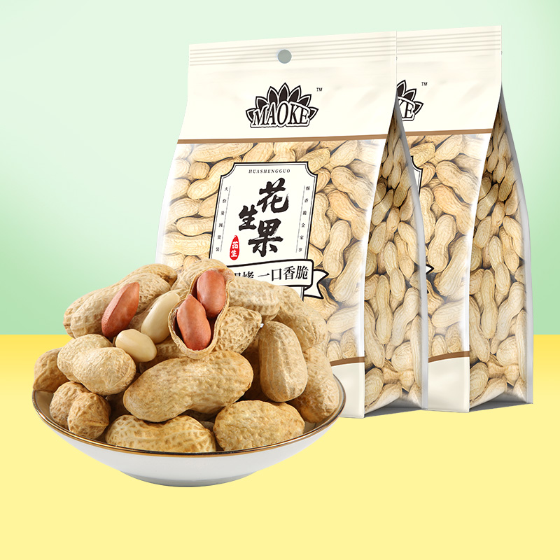 毛嗑花生果400g多袋五香味蒜香味慢烤花生大包装零食家庭
