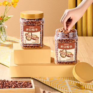 坚果进化论罐装东北松子400g坚果炒货大颗粒孕妇办公室零食