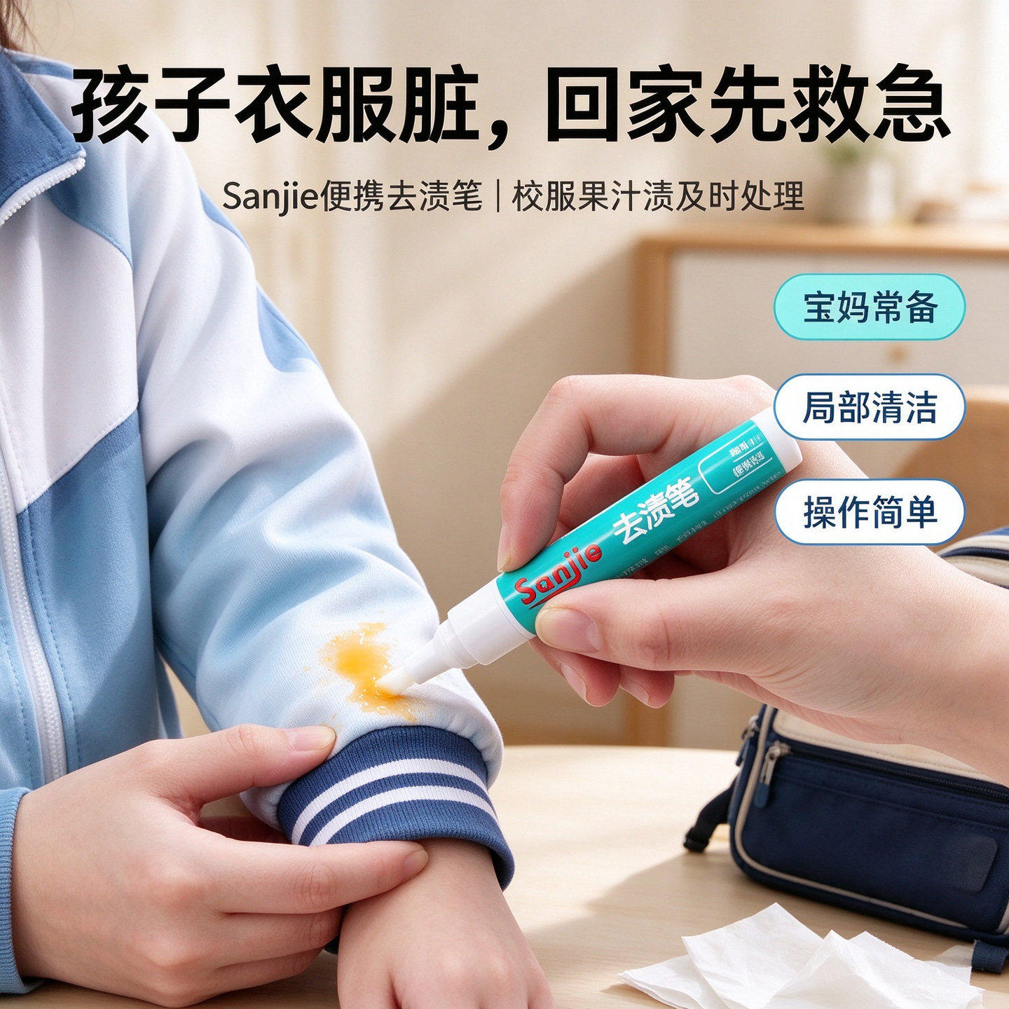 去渍笔免水洗即时去污渍