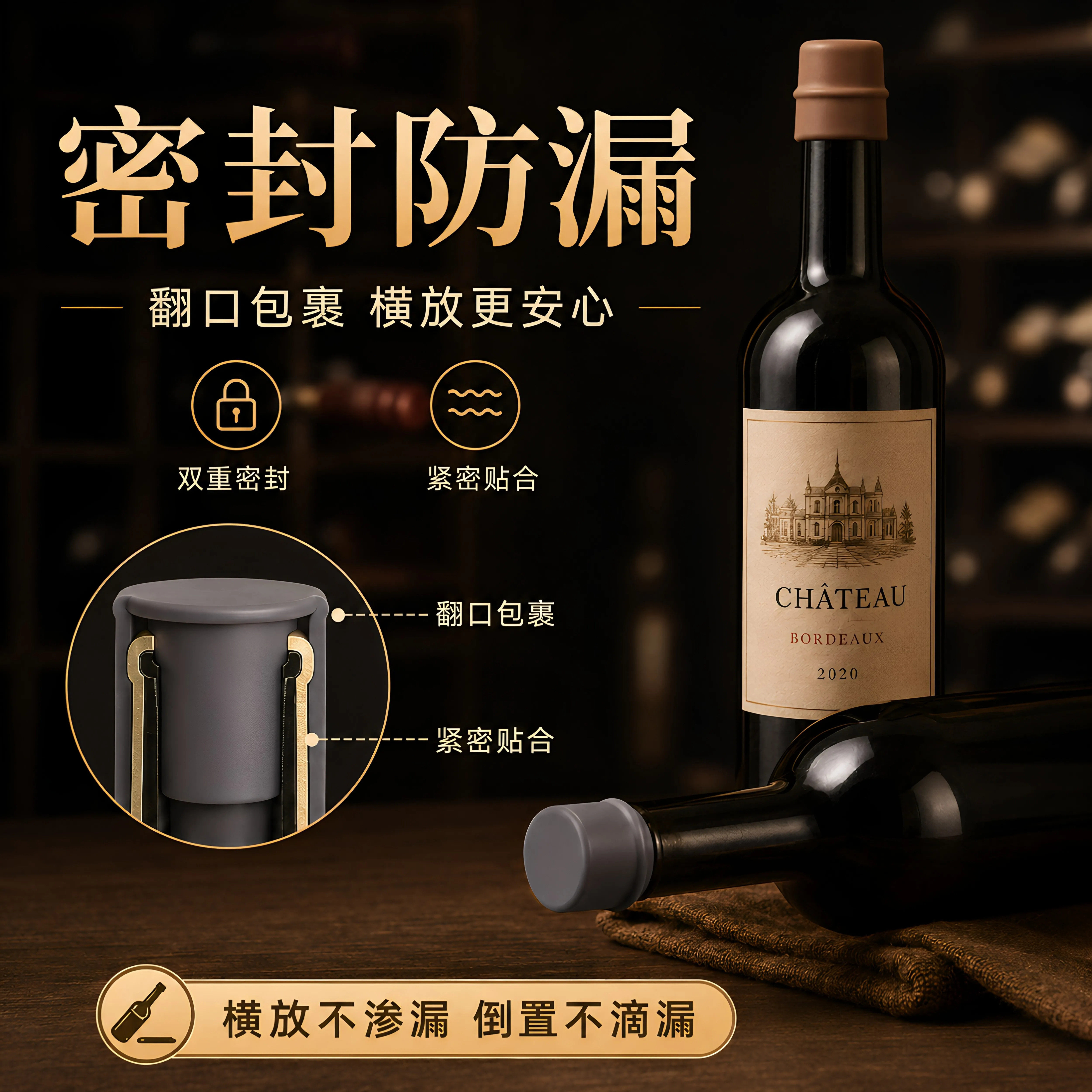 红酒密封塞硅胶葡萄酒瓶塞保鲜