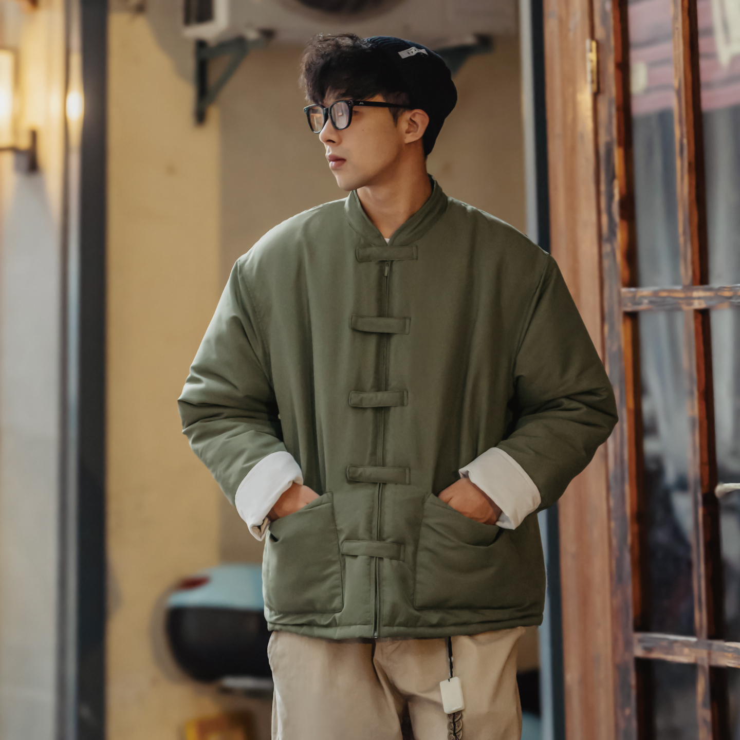 新中式盘扣棉服复古唐装