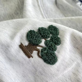 Hungry 简约纯棉重磅 t恤男国风女夏季 Artist新中式 小青松刺绣短袖