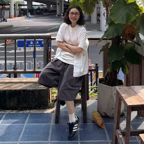Hungry Artist新中式盘扣短袖口袋衬衫纯棉国风t恤男订婚唐装汉服