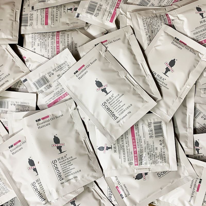 阿道夫袋装洗发水小样10ml袋包沐浴露小袋便携试用装酒店宾馆小包