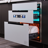 白色维妻好太太消毒柜家用嵌入式 消毒碗柜紫外线高温小型三层橱柜