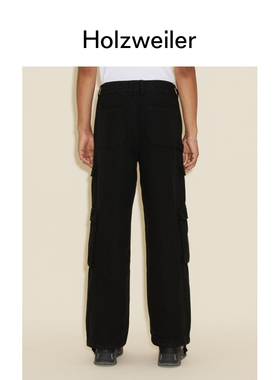 Holzweiler男士搭配松紧带Lopa工装水洗长裤