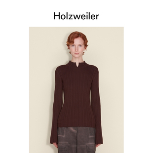 Holzweiler女士春夏新款 雕花罗纹针织Tulip针织上衣