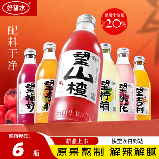 好望水望山楂果汁汽水梅好杏福橙功柠萌果味碳酸气泡水饮料整箱