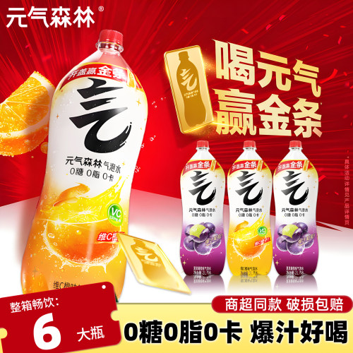元气森林气泡水2L整箱聚餐饮料