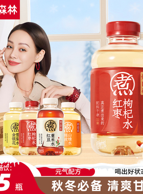 元气森林自在水红枣枸杞水红豆薏米水无糖健康饮料500ml*15瓶整箱