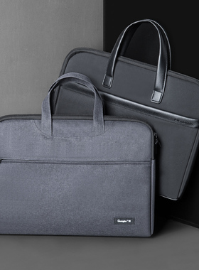 广博文件袋帆布袋A4会议袋织布袋摊开式双手提袋办公公文包A76001