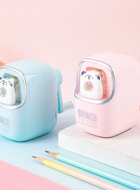 广博XB35033小学生用儿童手摇手动自动进铅削笔刀大容量卷笔刀