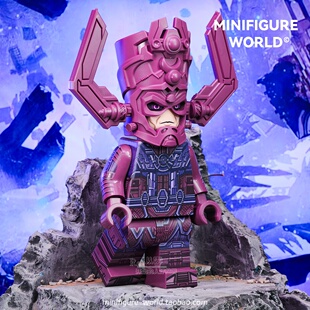 超大吞星神奇四侠行星吞噬者复仇者联盟漫威积木人仔拼装玩具