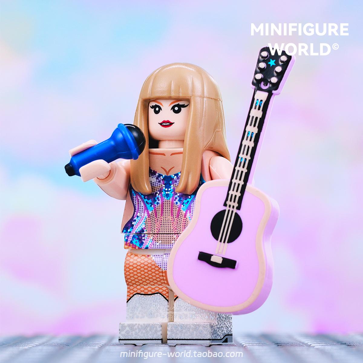 泰勒斯威夫特Taylor Swift霉霉欧美歌手女孩第三方积木人仔玩具