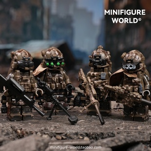 三角洲幽灵特种部队狙击兵侦查兵士兵军事男孩拼装积木人仔玩具