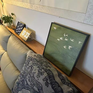 实木沙发靠背柜后置物架床尾长条收纳柜夹缝隙储物床头墙边小窄桌