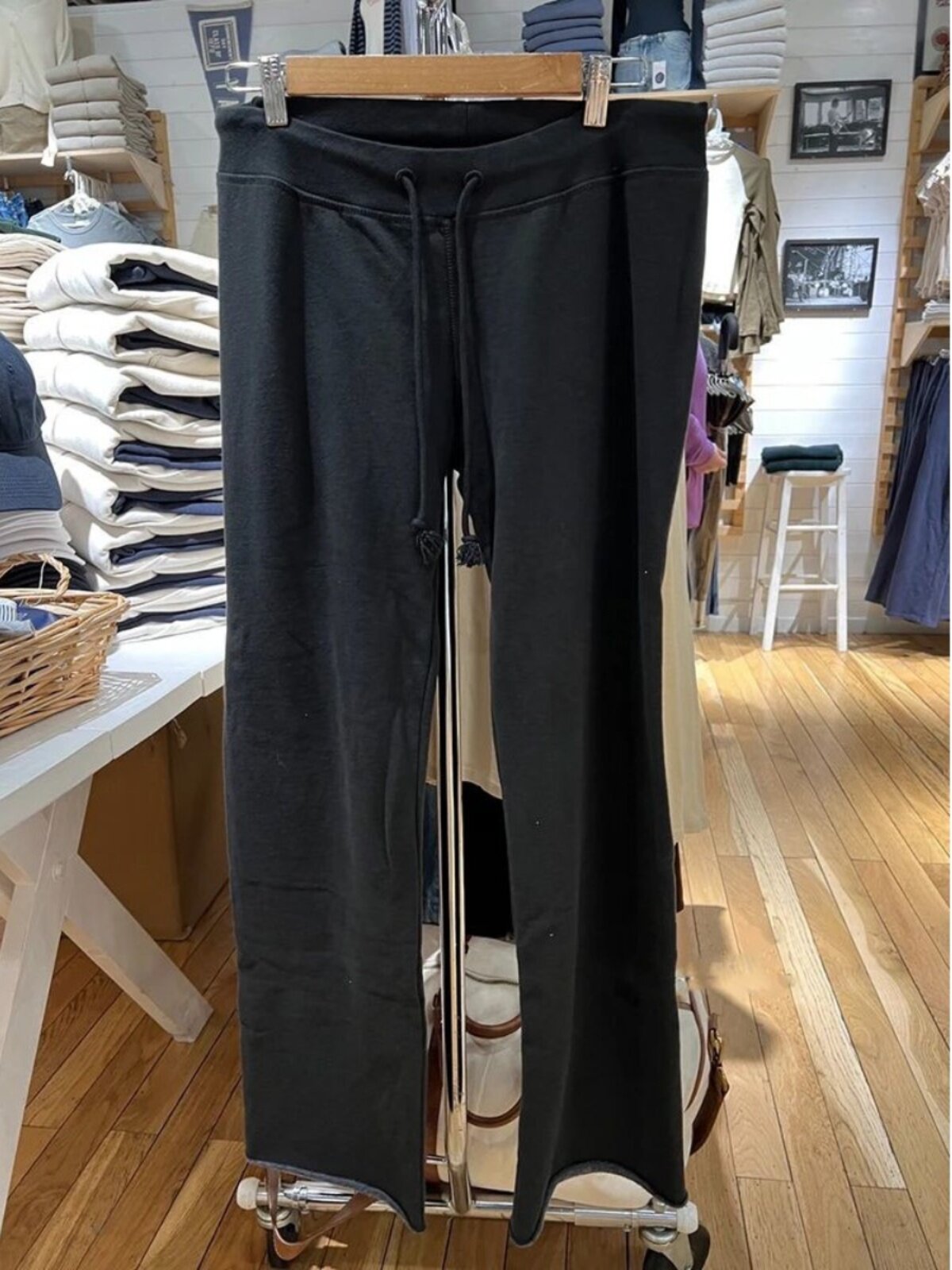 Drawstring Raw Edge Straight Pants with Rough Edges - Product image 5