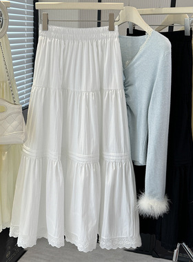 Pure and versatile puffy cake dress 白色清纯百搭蓬蓬蛋糕裙夏