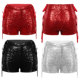 rise sequin High sexy lace shorts高腰亮片镂空性感绑带短裤