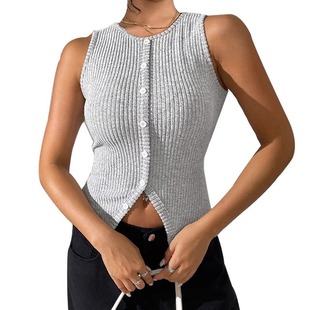 Sexy knitted form 性感针织修身 cardigan 背心 fitting vest 开衫