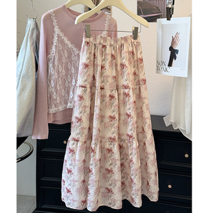 style painting skirt 法式 橡筋腰女士半身裙 French 油画风格 oil