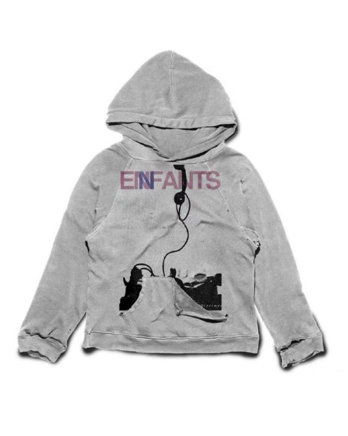 thumbnail for ERD melancholic rich second generation 25SS Forget to Answer raglan boxy hooded sweatshirt