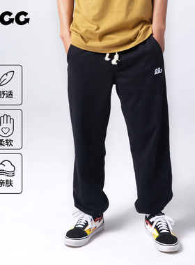 WCC新款潮牌ins风修身休闲宽松运动长裤卫裤美式黑灰色束腿裤子男