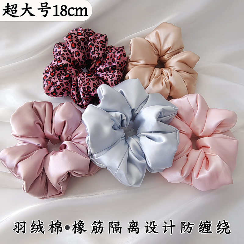 加棉枕头发圈睡眠缎面填充大肠圈发绳复古大号肥肠圈法式卷发神器