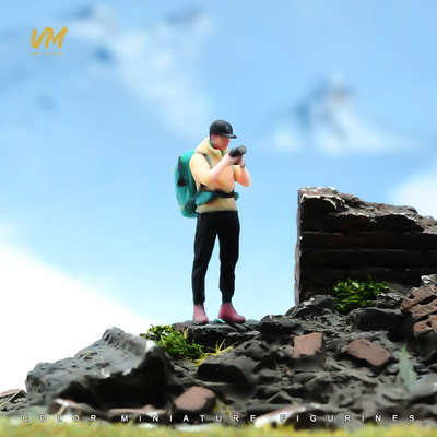 VM 1/64 男女摄影师系列 微缩场景模型搭配3D彩色打印小人偶