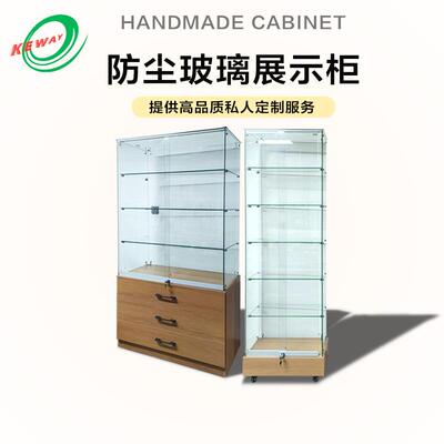 礼品玩具货架防尘商超玻璃展示架陈列柜手办模型展柜showcase
