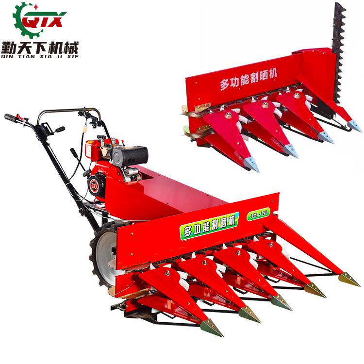 手扶玉米秸秆割晒机 芦苇收割机 多功能桑柳条割杆机 割倒放片机