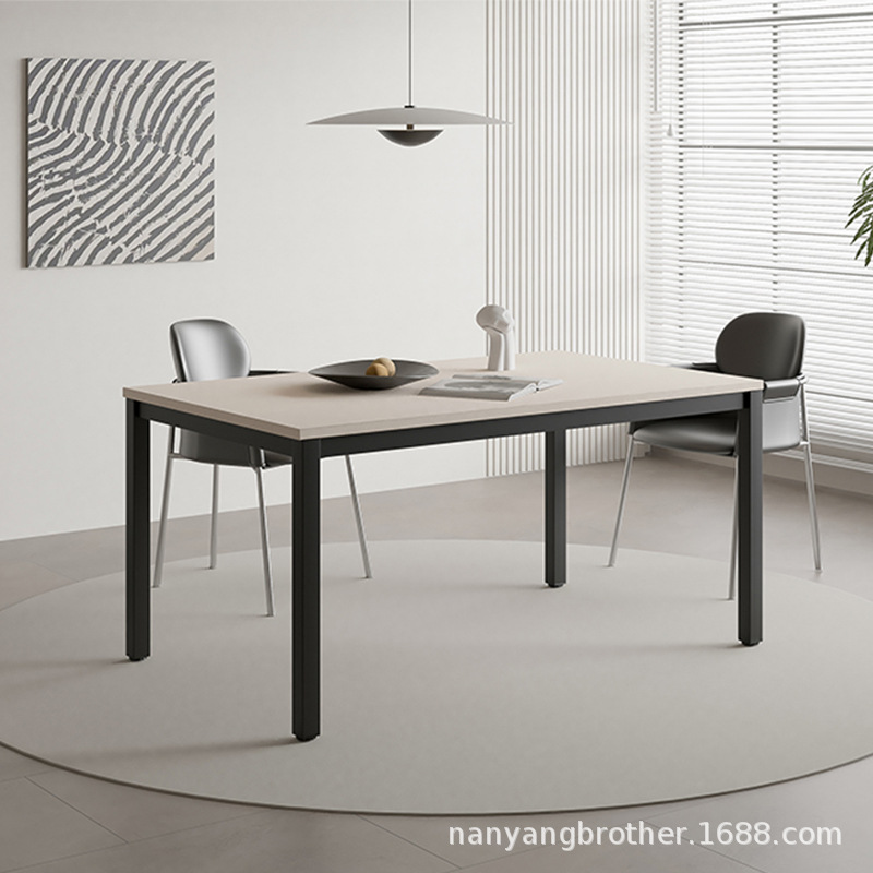 定制办公室电脑桌家用书桌餐桌几 可配木板岩板等多尺寸铁艺