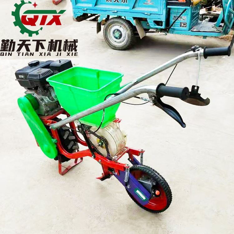 厂家直销多功能农作物播种机手推式玉米大豆精播机小型玉米播种机