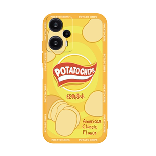 薯片适用红米note12pro手机壳turbo新款小米redminote12tpro+硅胶Rpro十极速版t套卡通创意小众redmi男女5G