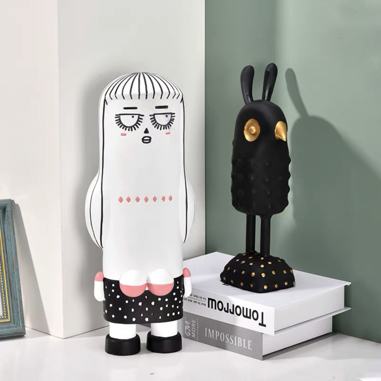 现代简约卡通可爱装饰家居饰品摆件艺术设计桌面客厅摆放酒柜书房