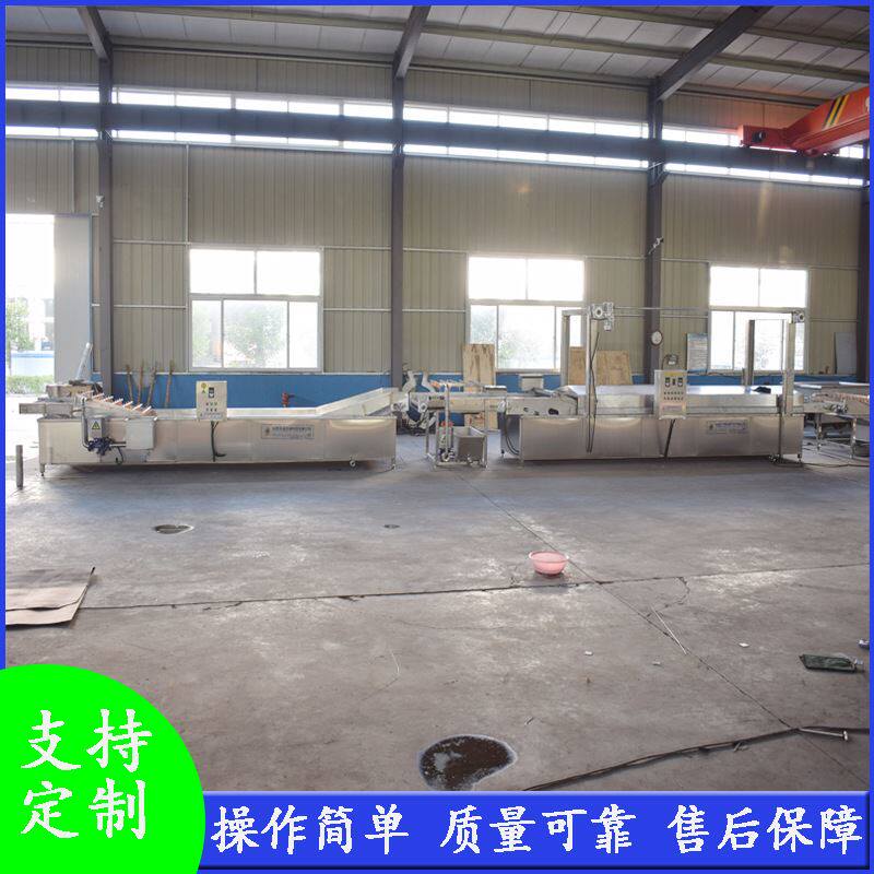 优晟鱿鱼花漂烫机 食用菌清洗蒸煮机 小龙虾清洗蒸煮冷却线