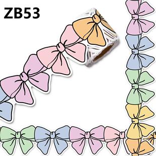 圣诞节蝴蝶节糖果主题贴纸长条自由裁剪黑板公告栏边框装饰标签贴