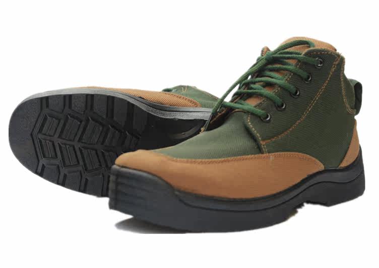Boots militaires en toile - dérapage - Ref 1397896 Image 4