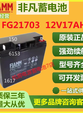 非凡蓄电池FG21703 12V17AH直流屏备用电源通信电梯门禁消防主机