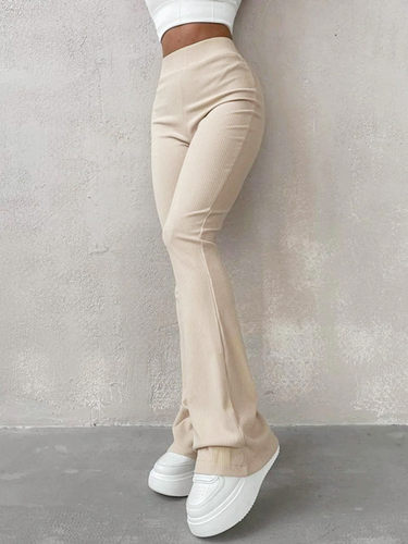 2022 Slim fitting fashion micro flare pants修身时尚微喇叭裤